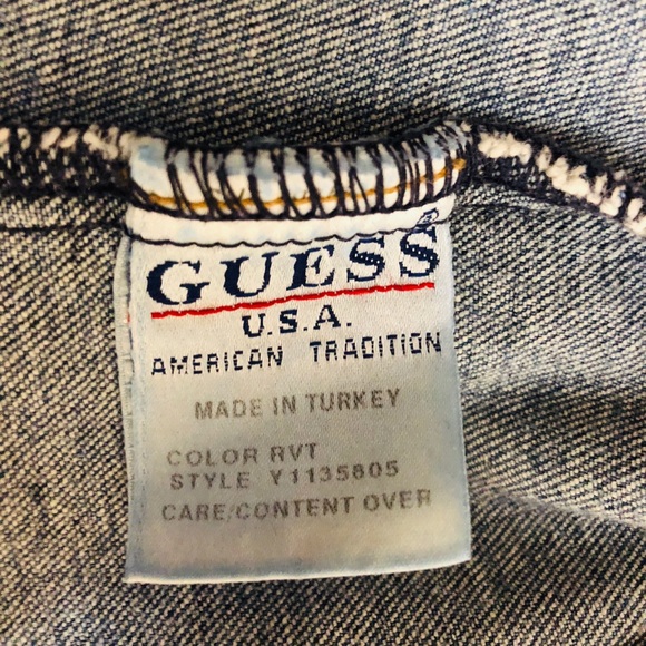 VTG womens Guess Jean Jacket Sz S - Picture 4 of 4